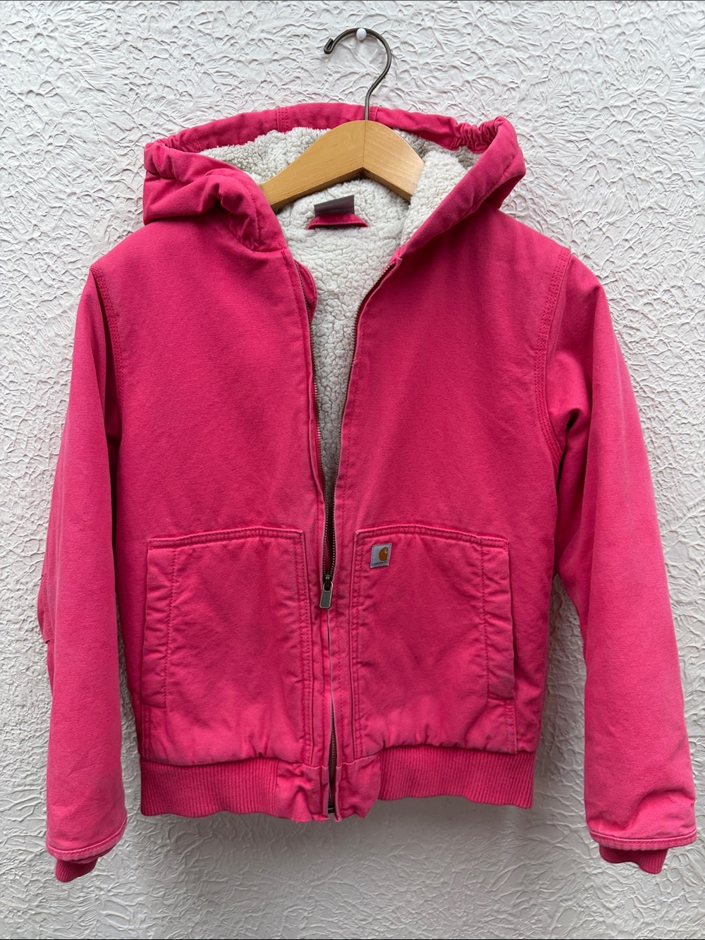 Carhartt Hot Pink Hooded Sherpa Jacket